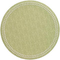 Bodrum Pearls Round Embroidered Placemats Set of 4 – 15" Elegant Table Mats for Dining, Weddings & Special Occasions, Decorative, Wipe-Clean Vinyl Placemats, Fern/White by Unknown