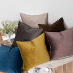 JUSPURBET 28x28 Euro Velvet Throw Pillow Covers Set of 2,Cloud - Image 3