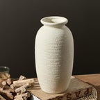 Ceramic Flower Vase, 12.5" Large Rustic Farmhouse Vases Home Decor Tall Pottery Decorative Pampas Vase for Table Living Room Entryway Mantel Bookshelf Bedroom Bathroom Kitchen - W - Image 3