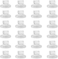 ZQXJWF Clear Glass Taper Candle Holders Set, Round Base Design, Elegant Dining Table Decor, for Table Centerpiece Wedding Party Advent Christmas Home Decorations(24, Clear) by Unknown