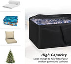 NettyPro Patio Cushion Storage Bags 2 Pack Water-Resistant Extra Large Bag for Outdoor Cushions Heavy Duty Patio Furniture Storage Bag 65 Inch, Black - Image 6