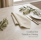 Urban Villa Cloth Napkins Cotton 20x20 (Set of 12) Beige/White - Image 5