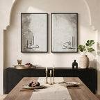 Framed Islamic Arabic Calligraphy Canvas Wall Art for Living Room, 2 Piece - Image 3