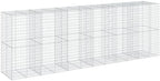 vidaXL Gabion Basket with Cover 236.2"x39.4"x78.7" Galvanized Iron - Image 7