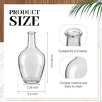 3 Pcs Rustic Country Tabletop Centerpieces, Boho Clear Tall Glass Vases Decor Wooden Serving Tray Wood Bead Garland with Tassels for Wedding Living Room Home Table Holder(Brown) - Image 4