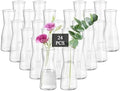 Glasseam Glass Bud Vases for Centerpieces: Clear Flower Vase Set of 24 Modern Small Vases for Flowers Minimalist Cute Decorative Vases for Decor Wedding Table Dining Room Decoration by Glasseam