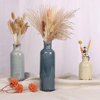 Multicolor Ceramic Vase Set of 3 - Coastal Rustic Farmhouse Decor Flower Vases for Shelf, Dining Room Table, Fireplace Mantel, Living Room, Coffee Table, Tabletop, Kitchen Cabinet, Entryway Decoration - Image 6