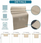 Beige Linen Bottom Table Runner 18x72 Inches Long Solid Color Farmhouse Cotton Linen Table Runner Burlap Style Farmhouse for Dinner Party Tabletop Decorations - Image 7