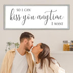 SRSZHIYUE So I Can Kiss You Anytime I Want Sign, 40"×15", White - Image 6