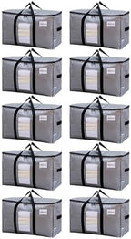 TAILI 10 Pack Silver XXL Moving Bags,Storage Bags with Visible Window by TAILI