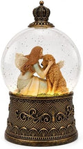 Dog Memorial Gifts for Loss of Dog Sympathy Gift，Snow Globe with Auto Swirling Glitter & 6H Timer, Battery or USB Powered, Dog Passing Away Gifts for Home Decor by COZYPAVILION