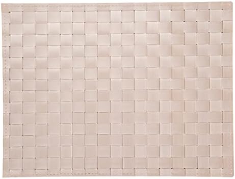 Restaurantware Rectangle Sand Woven Placemat, 16 x 12 in, 6 Pack - Image 2