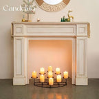 Candeldo Large Candle Holder for Inside Fireplace, Black Metal Candelabra - Image 4