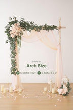7.5FT Babypink Wedding Arch Flowers Garland, Rose &Eucalyptus, Artificial Spring Floral for Backdrop Mantle Decoration,Ceremony Party Sweetheart Head Table Reception Decor - Image 4