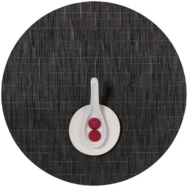 Chilewich Bamboo Placemats Set of 4, Round Woven Placemats by Chilewich