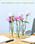 16PCS Glass Cylinder Bud Vases, 7.48" H x 1.81" W, Clear - Image 4