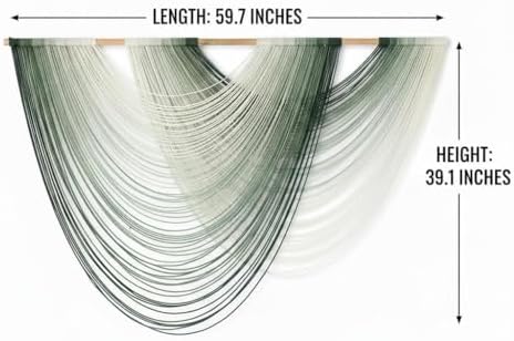 LISRRZHEN Large Macrame Wall Hanging - Boho Nordic Geometric Woven Tapestry, Handcrafted Cotton Wall Decor for Living Room Bedroom Entryway Apartment - Image 2