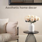 RyddeligHome Large Kiku Flower Beige 10 Stems, Neutral Home Decor - Image 2