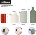 Neutral Ceramic Vase Set of 3 – Modern Decorative Vases, Small Flower Pottery Vase Sets, Boho Farmhouse Rustic Vases for Living Room, Kitchen, Bedroom, Bathroom, Shelf, Table - Image 2