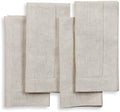 Solino Home 100% Pure Linen Napkins Light Natural, 20 x 20 in, Set of 4 by SolinoHome