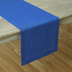 Solino Home 100% Pure Linen Table Runner Royal Blue Hemstitch, 14 x 156 in - Image 2