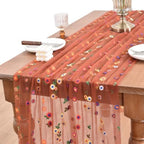 6 Pack Flower Table Runner Floral Daisy Fall Wedding Birthday Party Decor by Joanlody