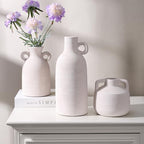 Ceramic Vase Set, 3Pcs Flower Vases for Modern Boho Farmhouse Decor, Decorative Vases for Pampas Grass & Dried Flowers, Distressed Finish - Image 7