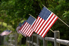 GIFTEXPRESS 24-Pack, Proudly MADE IN USA 8 x 12 Inch Spearhead Handheld American Flags on 24" Pole – Grave Marker USA Stick Flags - Image 5