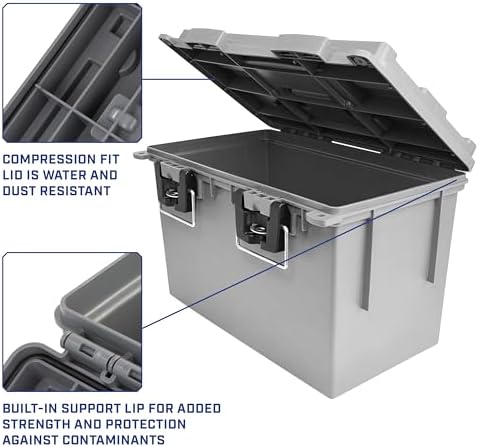 Sheffield XL Ammo Box Made in USA, Stackable Lockable Ammo Storage Box - Image 6