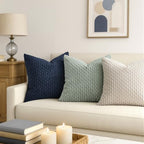 MIULEE Euro Sham Decorative Throw Pillow Covers 24x24 Grey Green Corduroy - Image 2