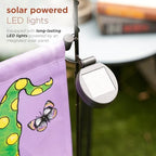 Alpine Corporation 43" Tall Solar Lighted Globe Garden Flag Holder Stakes with Decorative LED Lights - Image 6