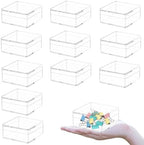 KissYou Acrylic Box Clear Boxes with Lids Small Display Box Plastic Square Cube Birthday Wedding Graduation Party Decoration Candy Box by KissYou
