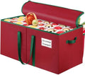 SeasonBliss Christmas Ornament Storage Box, Large Holds 128 Balls, Red by Unknown
