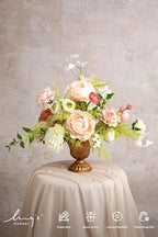 Ling's moment Fake Flowers Box, Faux Artificial Greenery Stems Foam Roses Silk Peony Ranunculus Fabic Flower for Centerpieces Bouquet Wedding Vase Floral Decorations, Garden Blush, Deluxe Combo - Image 2