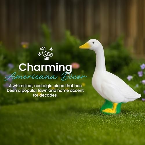 Union Products 23 Inch Front Porch Goose Statue, Lawn Decor Figurine, White - Image 2