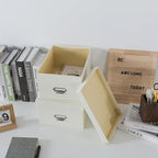 Soul & Lane - White Stacking Storage Boxes with Label Holders, Set of 2 - Image 6