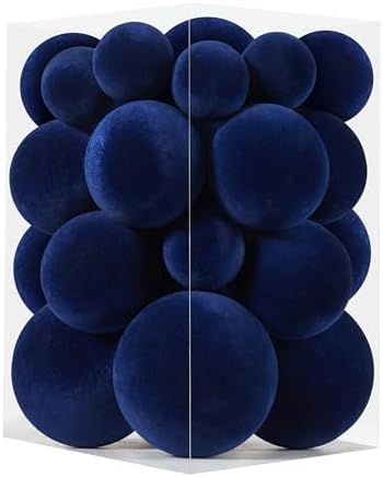 Velvet Christmas Ornaments Set 38Pcs Flocked Shatterproof Christmas Ornaments for Christmas Tree Decorations Xmas Decorative Hanging Christmas Ball Ornaments for Holiday Home Decor by Unknown