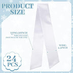 VitalCozy 24 Pcs White Wreath Sash Cotton Blank Ribbon - Image 2