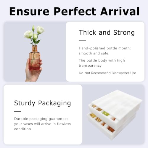 SUPMIND 16 Colored Glass Bud Vases, Small Flower Vase for Table Centerpiece - Image 6