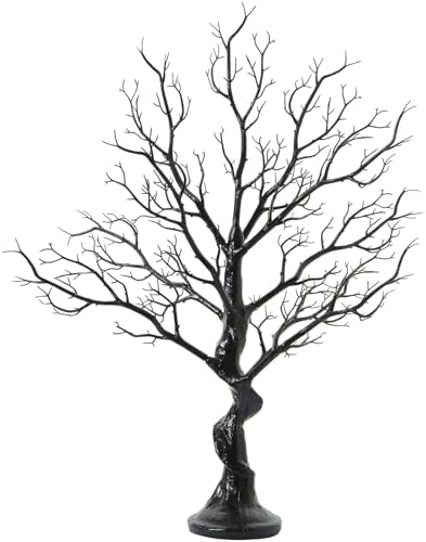 33 Inch Black Halloween Tree Centerpiece - Spring Table Decor for Easter, Halloween, Birthday Parties | Reusable Manzanita Branch Display with Easy Assembly | Durable Holiday Home Decoration by Panlaolao