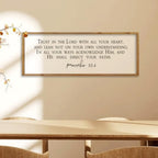 comurdyo Trust in the Lord With All Thine Heart Wall Decor 32"×12" Wood - Image 4