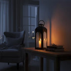 Bdor 16 Inches Metal and Tempered Glass Candle Lantern - Premium Outdoor Lantern, Decorative Lanterns with Handcrafted Design for Patio, Garden & Indoor Decor - Image 2