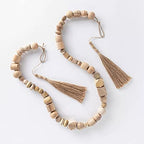 96" Natural Threshold McGee & Co. Decorative Wooden Bead Garland – Farmhouse Boho Mantel Shelf Décor NWT by Unknown