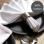 Cotton Clinic Cloth Dinner Napkins - Perfect Everyday Use Table Napkins - Soft Durable Washable - Ideal for Party Wedding Christmas Easter - Set of 12-20x20 inches White Napkins - Image 3