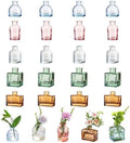 Glasseam Mini Bud Vases for Centerpieces: 20Pcs Colored Small Flower Vase by Glasseam