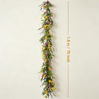 70-Inch Spring Summer Flower Garland for Mantle, Floral Garland with Colorful Wildflowers, Forsythia & Lavender Flowers for Decor, All Year Round Artificial Flower Garlands for Home Decor - Image 7
