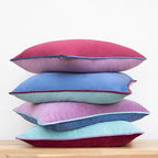 MONDAY MOOSE Decorative Throw Pillow Covers Cushion Cases, Set of 4 Soft Velvet Modern Double-Sided Designs, Mix and Match for Home Decor, Pillow Inserts Not Included (20x20 inch, Purple/Blue) - Image 5