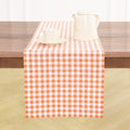 Solino Home 100% Pure Linen Dining Table Runner Muskmelon Check, 14 x 72 in by SolinoHome