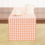 Solino Home 100% Pure Linen Dining Table Runner Muskmelon Check, 14 x 72 in by SolinoHome