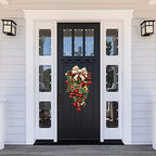 Christmas Wreath Winter Wreath for Front Door Xmas Party Favors Decoration Accessories Door Window Porch Pendant - Image 6